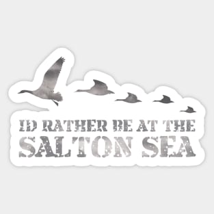 Salton Sea Duck Hunting Shirt Sticker
